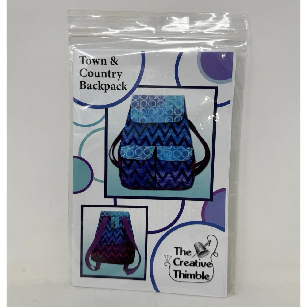 The Creative Thimble Town & Country Backpack Sewing Pattern  - Med Size Bag 2014